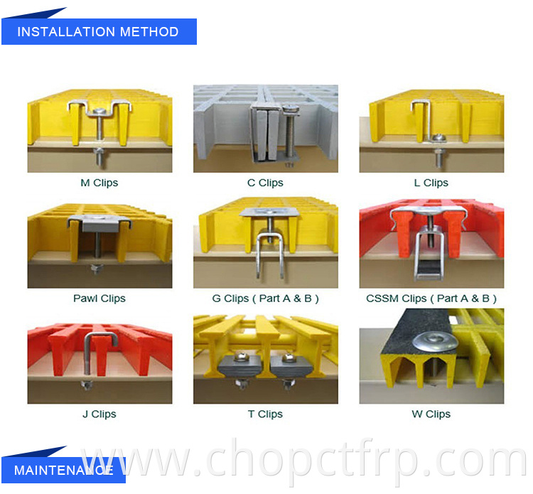 Fiberglass Gritted Frp Molded grating chemical plant Floor Grating